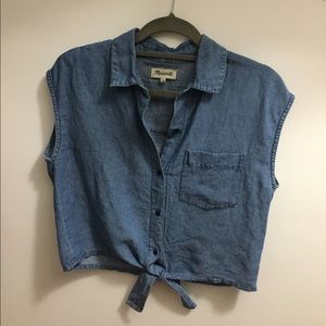 Madewell denim chambray shirt size Medium